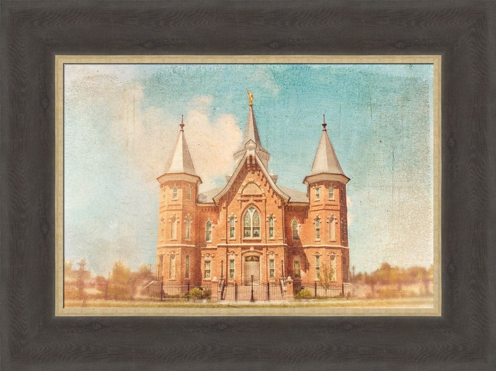 Provo City Center Temple - Blue Antique by Mandy Jane Williams