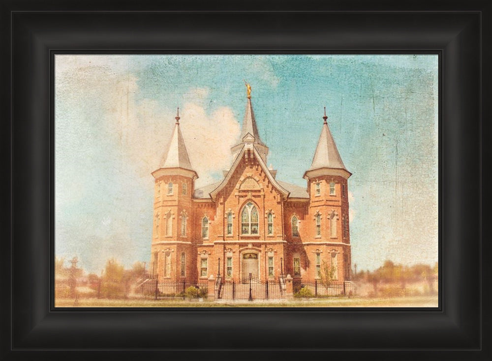 Provo City Center Temple - Blue Antique by Mandy Jane Williams