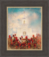 Star Valley Wyoming Temple with Indian Paintbrush by Mandy Jane Williams