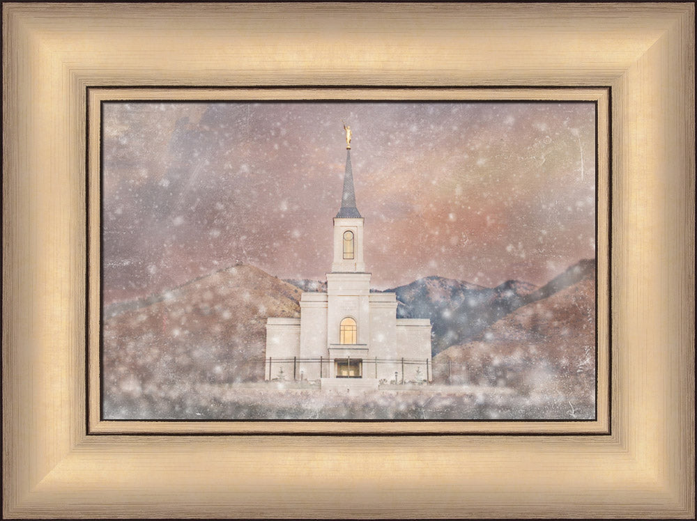 Star Valley Wyoming Temple - Snow by Mandy Jane Williams