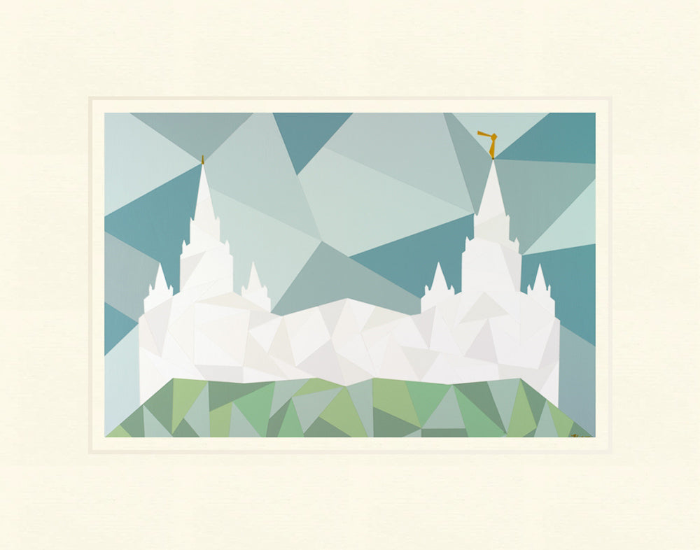 San Diego California Temple - Geometric  by Madison Wardle