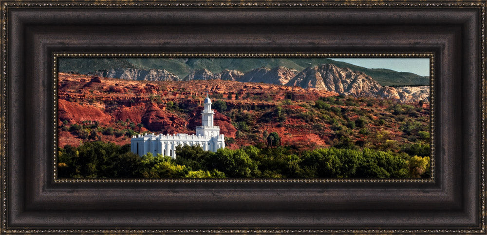 St George Temple - Red Rock by Robert A Boyd