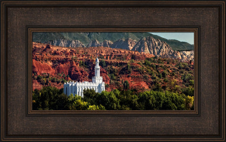 St George Temple - Red Rock by Robert A Boyd