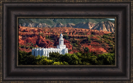 St George Temple - Red Rock by Robert A Boyd