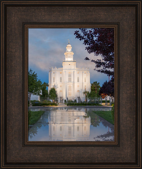 St George Temple - Rain Path by Robert A Boyd