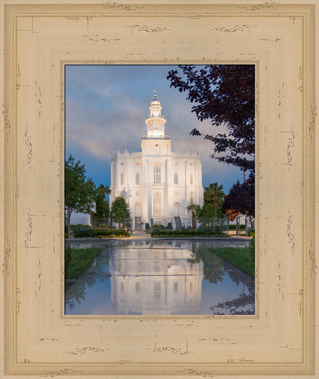 St George Temple - Rain Path by Robert A Boyd