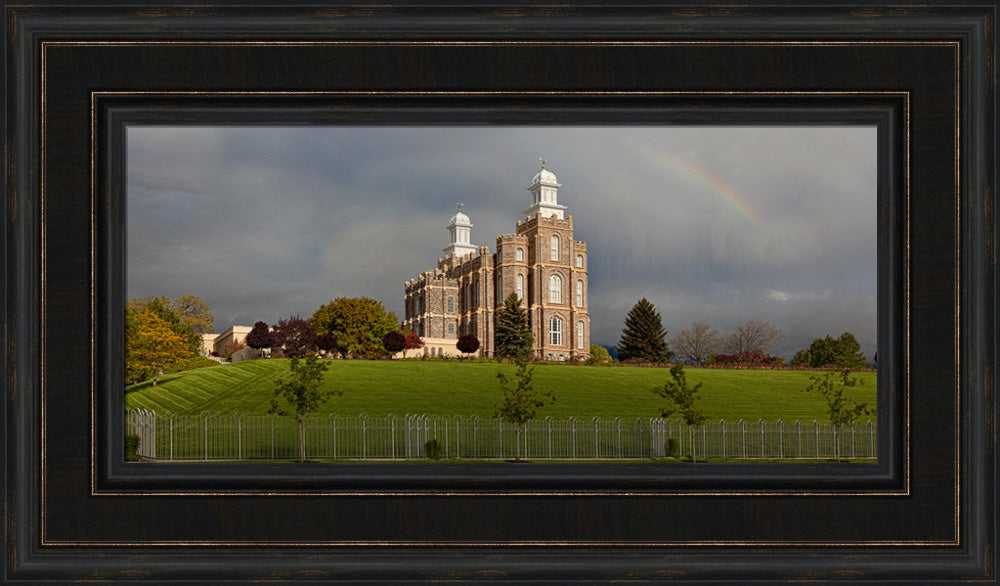 Logan Temple - Spring Panoramic by Robert A Boyd