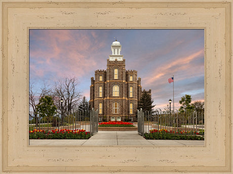 Logan Temple - Gate Tulips by Robert A Boyd