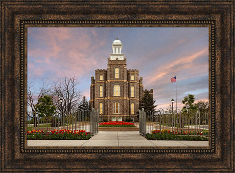 Logan Temple - Gate Tulips by Robert A Boyd