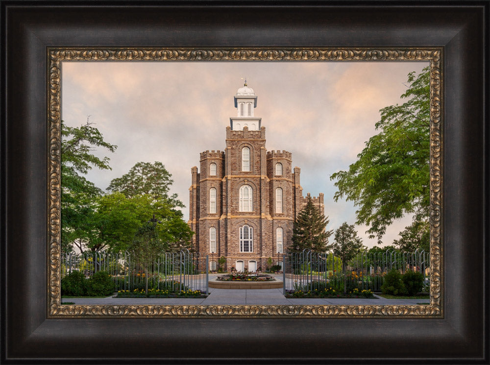 Logan Temple - Sunrise by Robert A Boyd