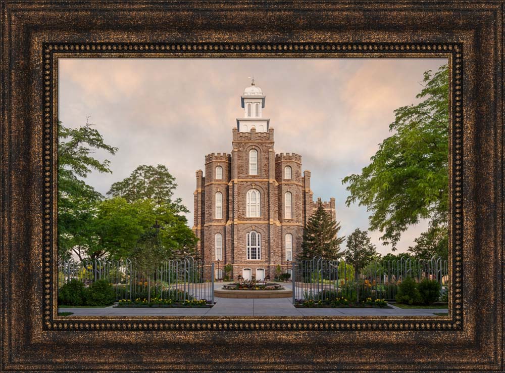 Logan Temple - Sunrise by Robert A Boyd