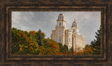 Manti Temple - Fall Trees by Robert A Boyd