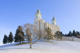 Manti Temple - Snowy Hill by Robert A Boyd