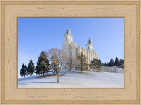 Manti Temple - Snowy Hill by Robert A Boyd