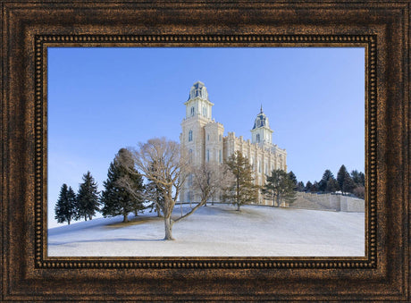 Manti Temple - Snowy Hill by Robert A Boyd