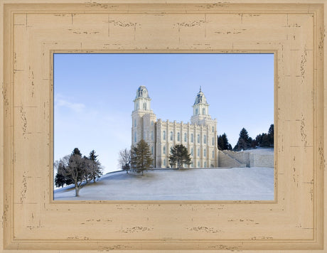 Manti Temple - Winter by Robert A Boyd