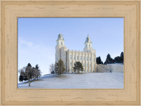 Manti Temple - Winter by Robert A Boyd