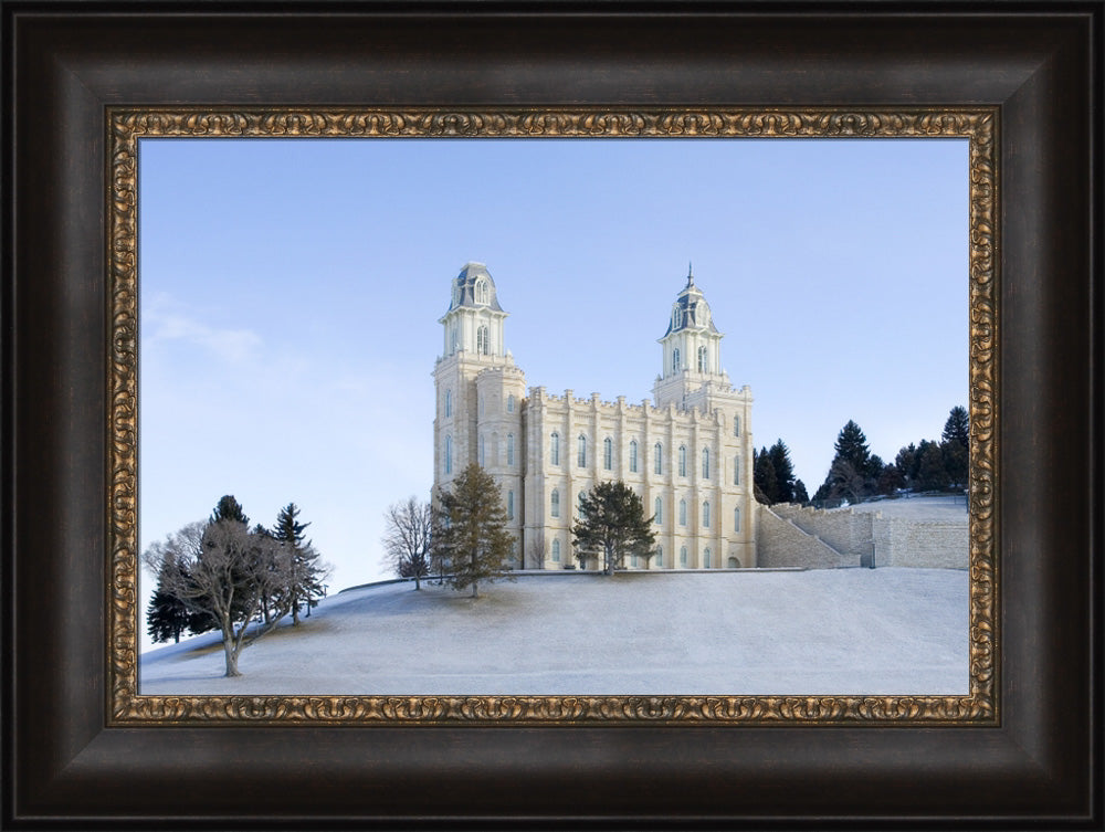 Manti Temple - Winter by Robert A Boyd