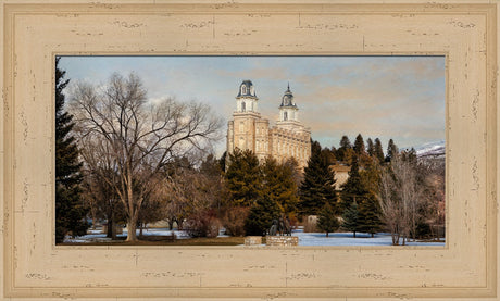 Manti Temple - Seasons Crossing by Robert A Boyd