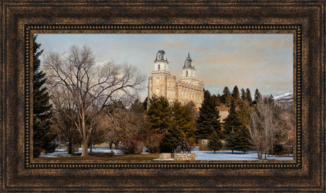 Manti Temple - Seasons Crossing by Robert A Boyd