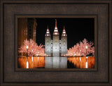 Salt Lake Temple - Christmas Reflections by Robert A Boyd