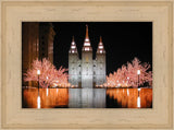 Salt Lake Temple - Christmas Reflections by Robert A Boyd