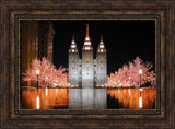 Salt Lake Temple - Christmas Reflections by Robert A Boyd