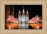 Salt Lake Temple - Christmas Reflections by Robert A Boyd