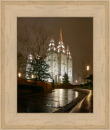 Salt Lake Temple - Rain Path by Robert A Boyd