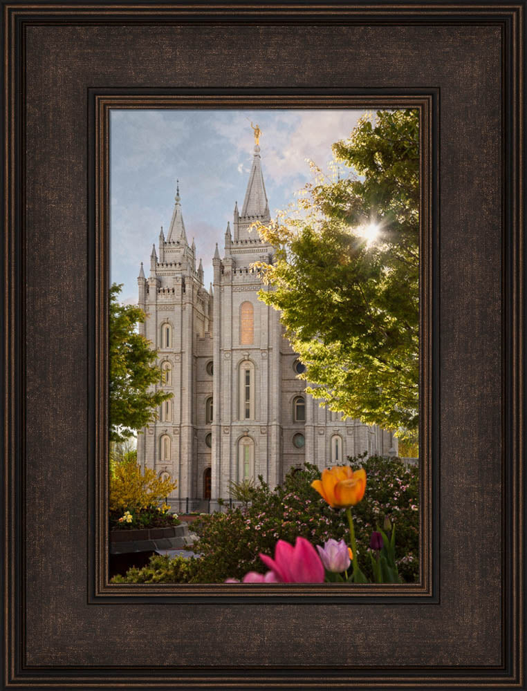 Salt Lake Temple - Springtime in Zion by Robert A Boyd