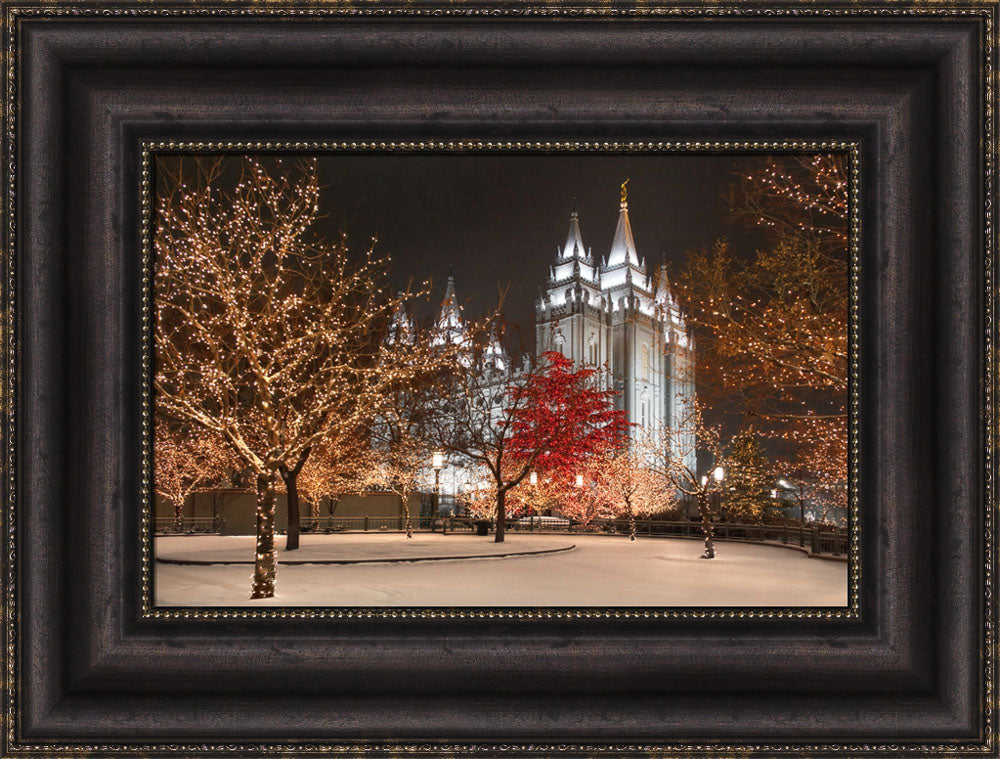 Salt Lake Temple - Silent Night by Robert A Boyd