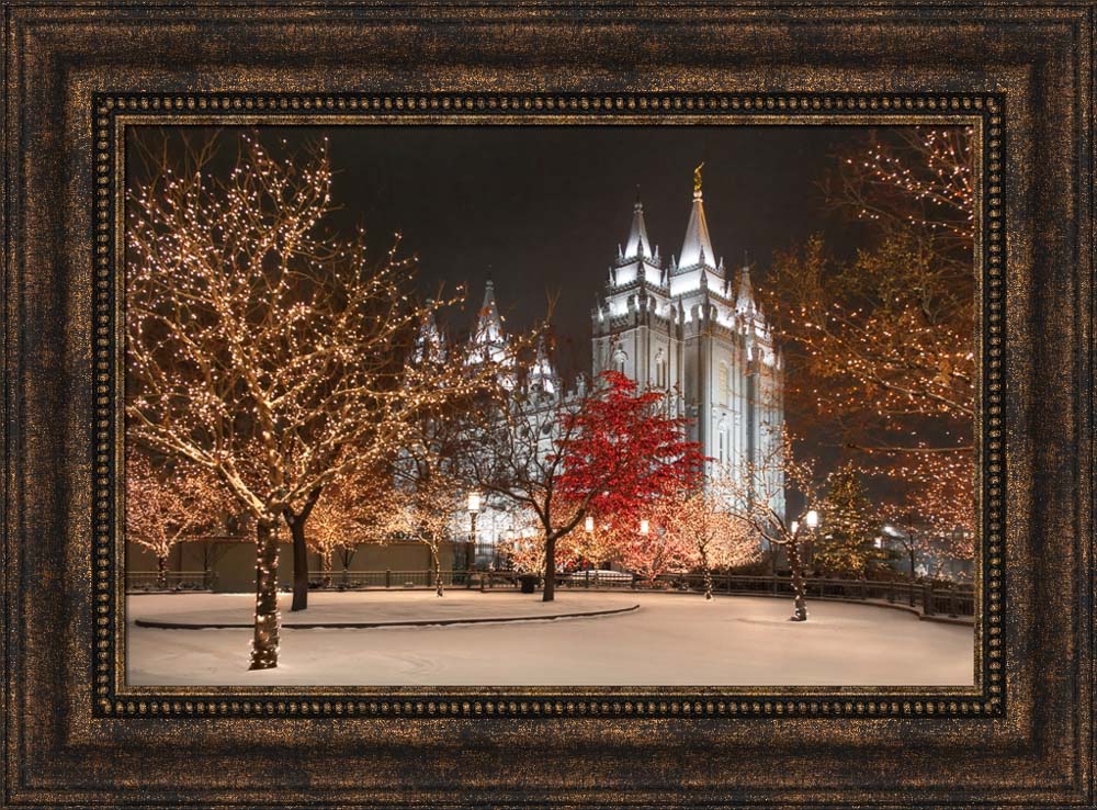 Salt Lake Temple - Silent Night by Robert A Boyd