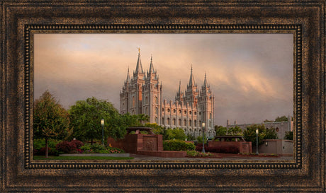 Salt Lake Temple - Refuge 24x48 Final by Robert A Boyd