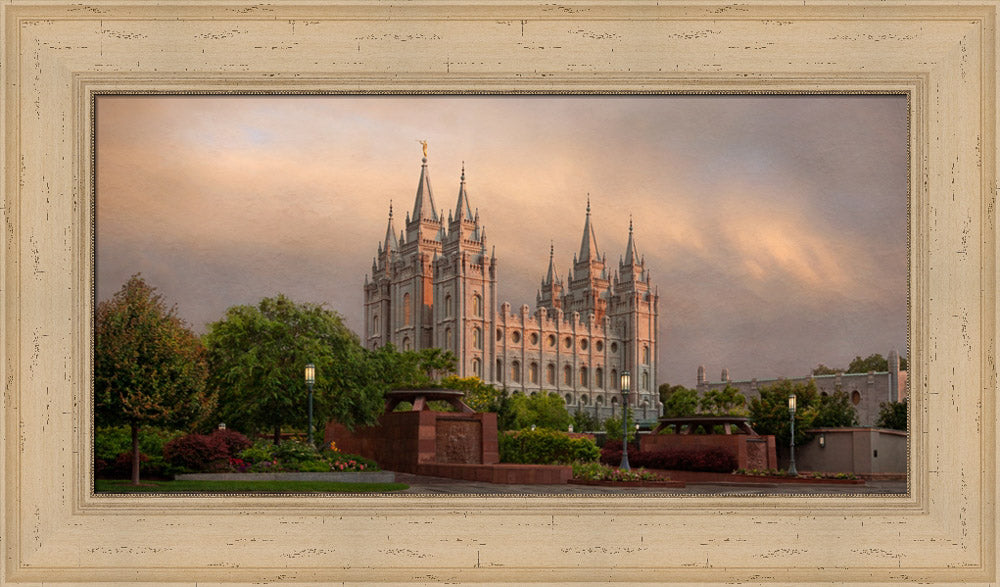 Salt Lake Temple - Refuge 24x48 Final by Robert A Boyd