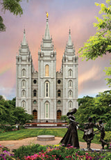 Salt Lake Temple Rainbow  minicard