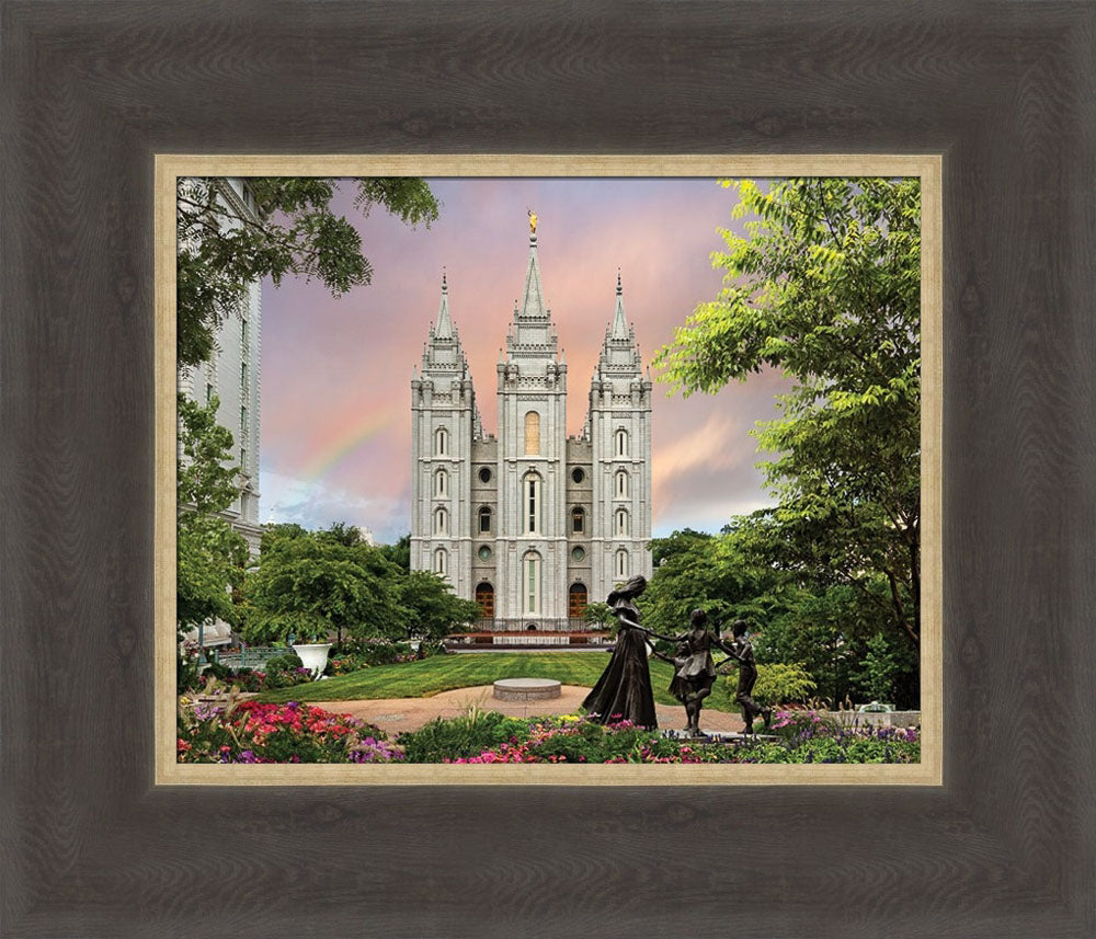 Salt Lake Temple - Spring Statue by Robert A Boyd