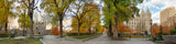 Salt Lake Temple - Fall on Temple Square wide panoramic by Robert A Boyd