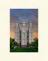 Salt Lake Temple - Orange Twilight by Robert A Boyd