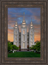 Salt Lake Temple - Orange Twilight by Robert A Boyd