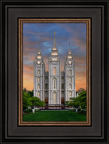 Salt Lake Temple - Orange Twilight by Robert A Boyd