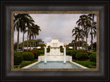 Laie Temple - Textured Sky by Robert A Boyd