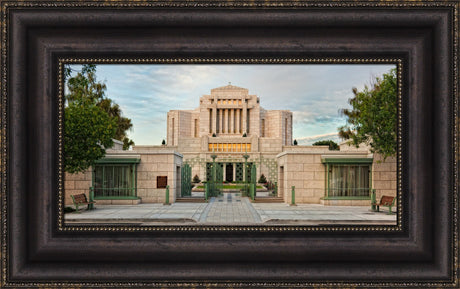 Cardston Temple - Gate Panoramic by Robert A Boyd