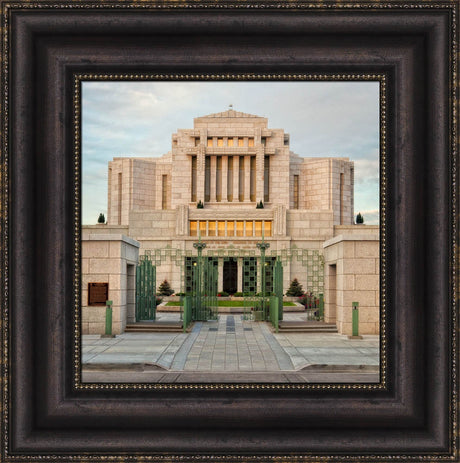 Cardston Temple - Gate Panoramic by Robert A Boyd