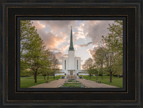 London Temple - Garden View by Robert A Boyd