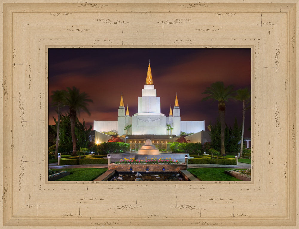 Oakland Temple - Red Sky by Robert A Boyd