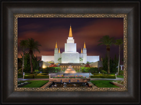 Oakland Temple - Red Sky by Robert A Boyd