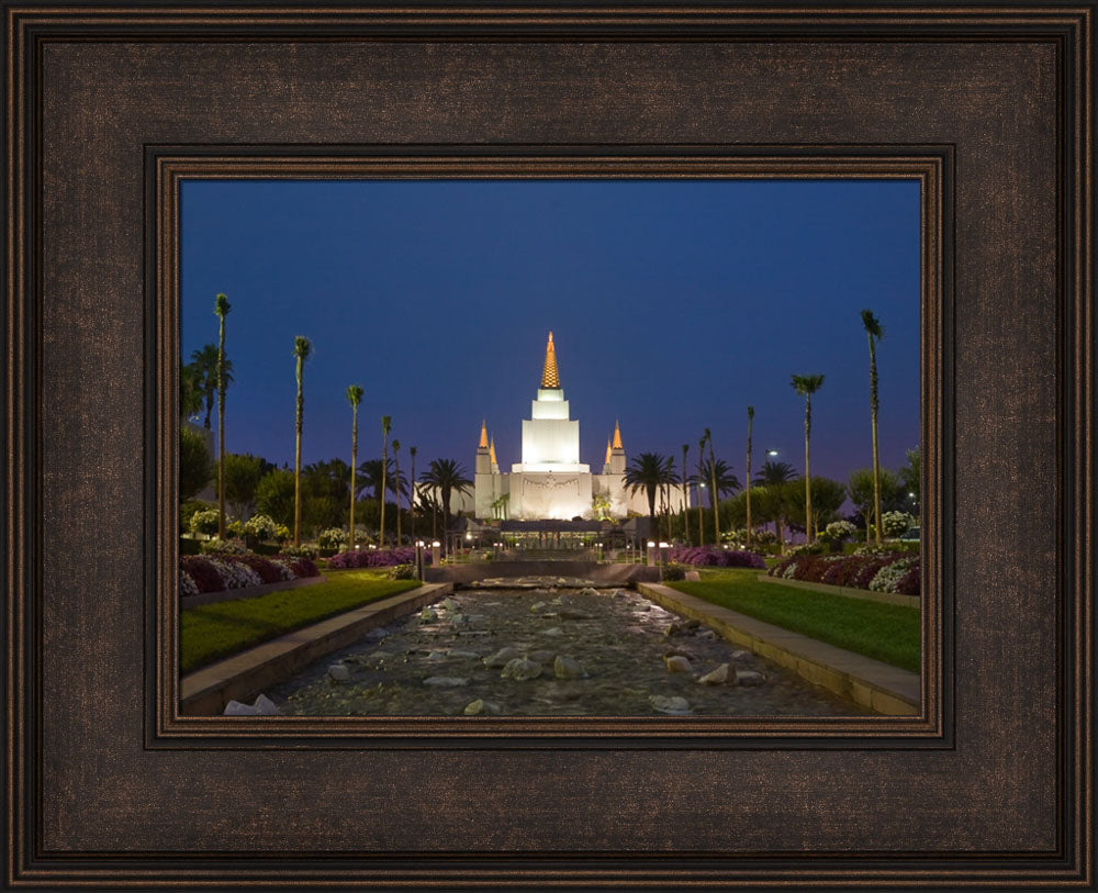 Oakland Temple - Night Stream by Robert A Boyd