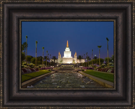 Oakland Temple - Night Stream by Robert A Boyd