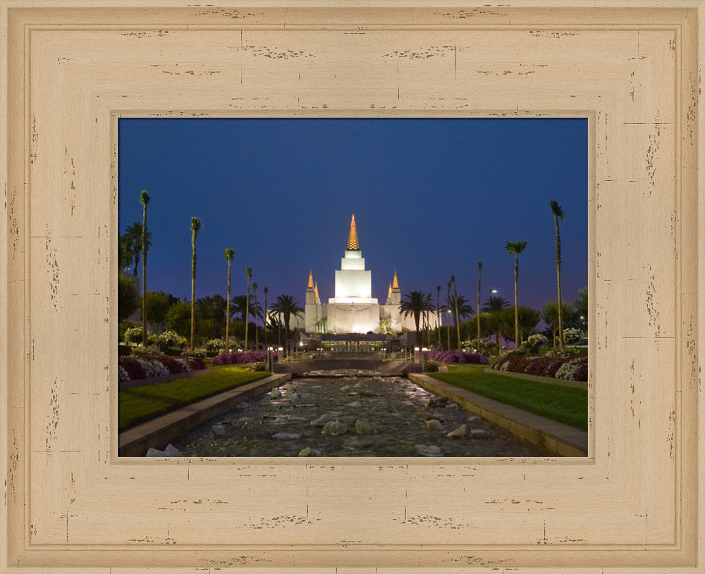 Oakland Temple - Night Stream by Robert A Boyd