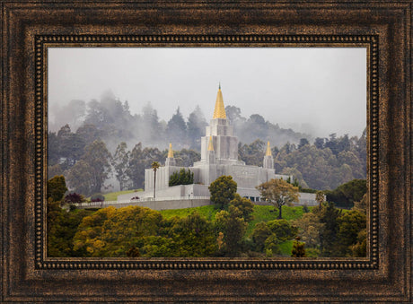 Oakland Temple - Fog by Robert A Boyd